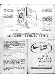 Kodak Brownie Popular manual. Camera Instructions.